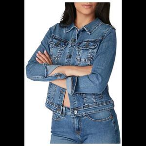 Lola Jean Women's Gabriella-RCB Classic Denim Jacket Class Blue - Regular